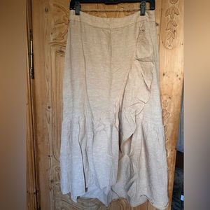 Madewell Linen Ruffle Skirt